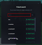 Typing on friend search screen affects background